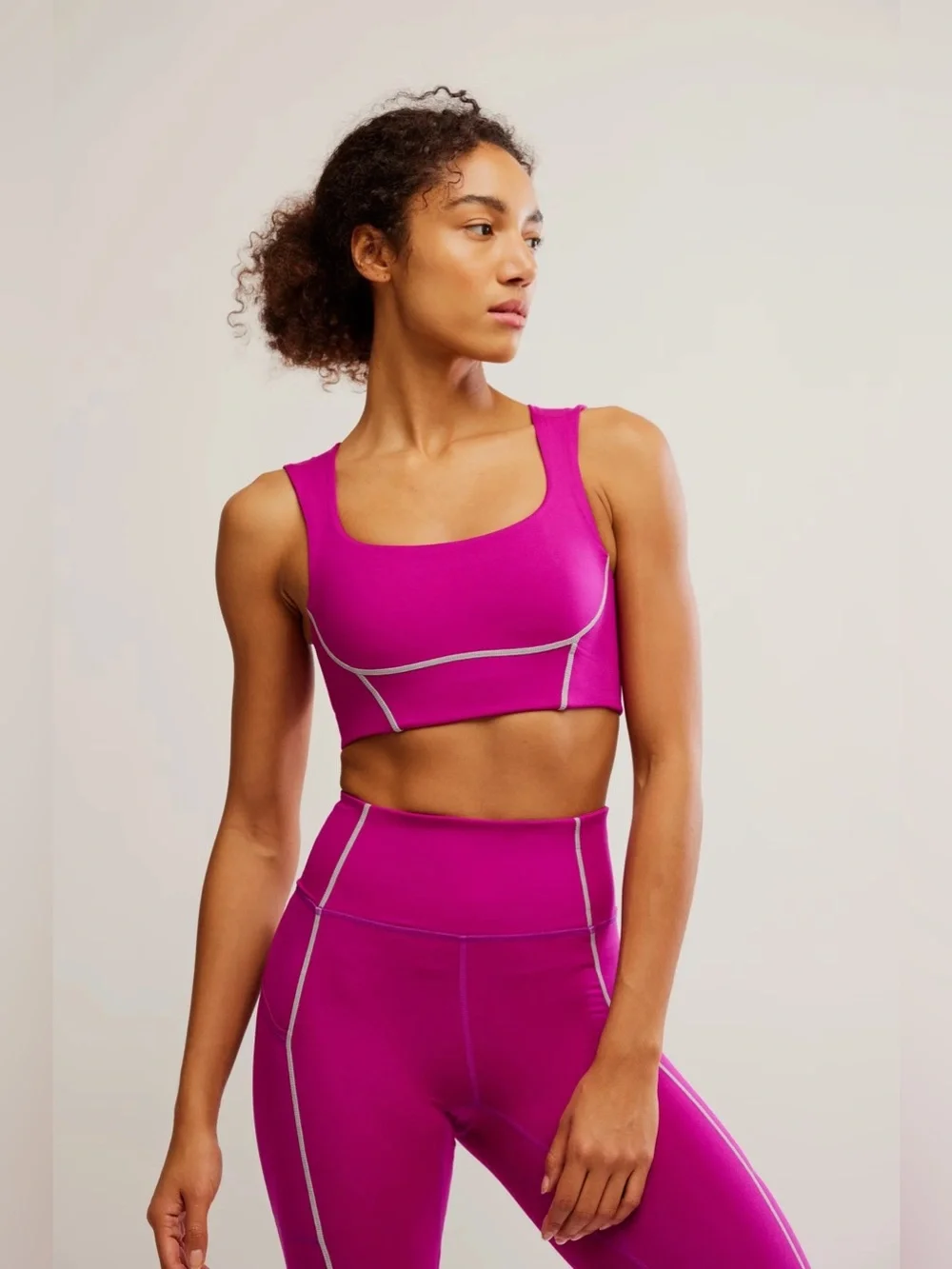 Free People Movement You’re A Peach Sports Bra in Berry Blitz